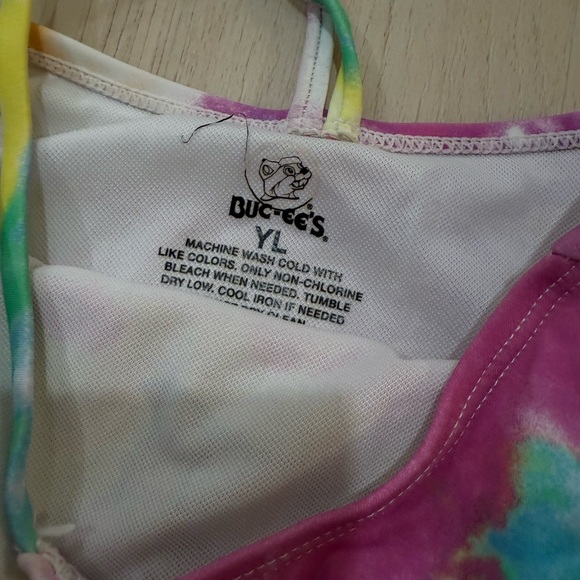 Buc-ee’s One Piece Youth Large Colorful Tie-Dye Swimsuit - Picture 2 of 3